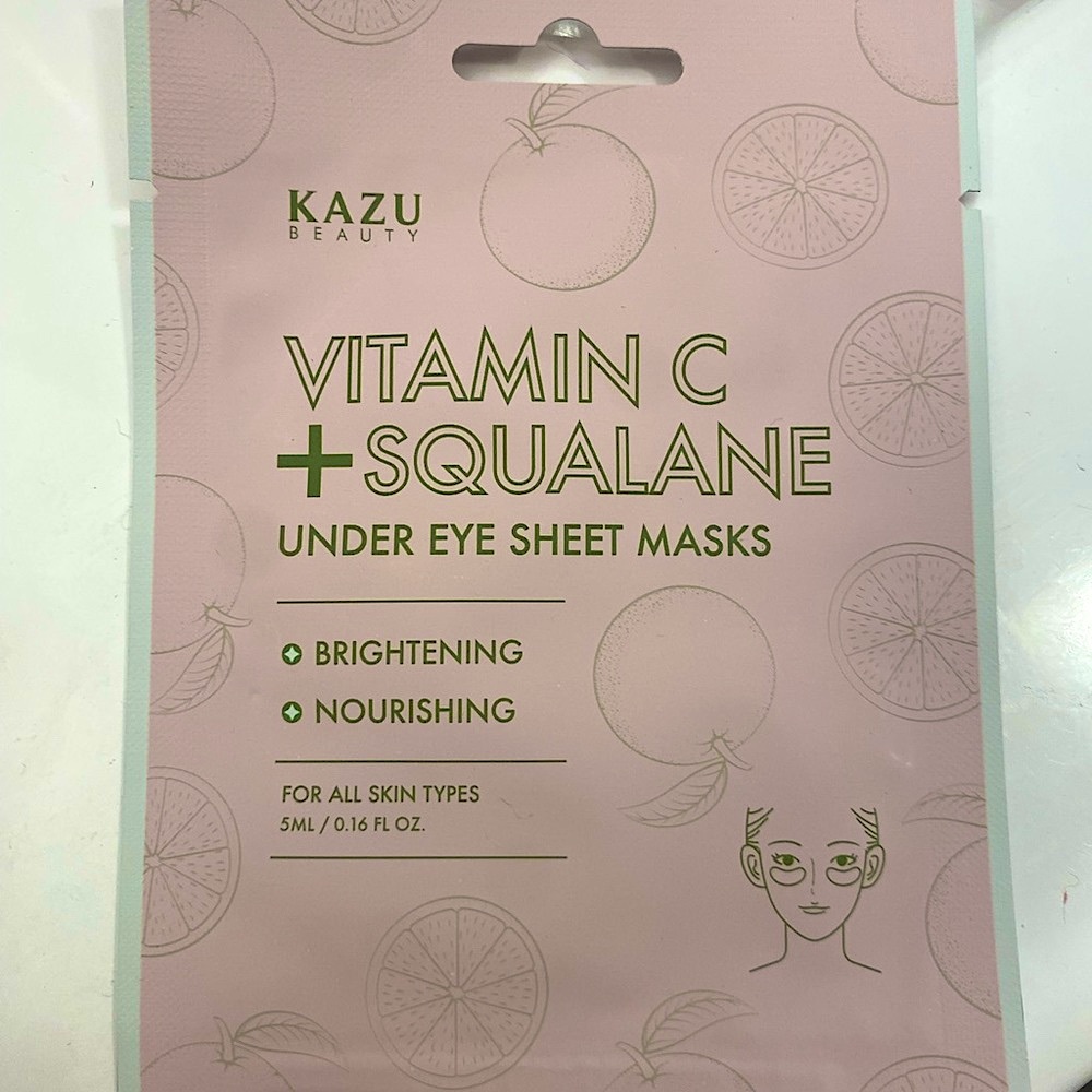 +$2 - Kazu beauty vitamin c + squaline under eye sheet mask